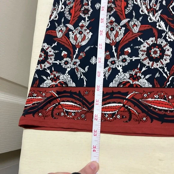 NWT Max Studio S navy brick white shift dress - Picture 3 of 10